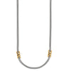Brighton Interlok Twist Two Tone Double Chain Necklace JM7587 SS26