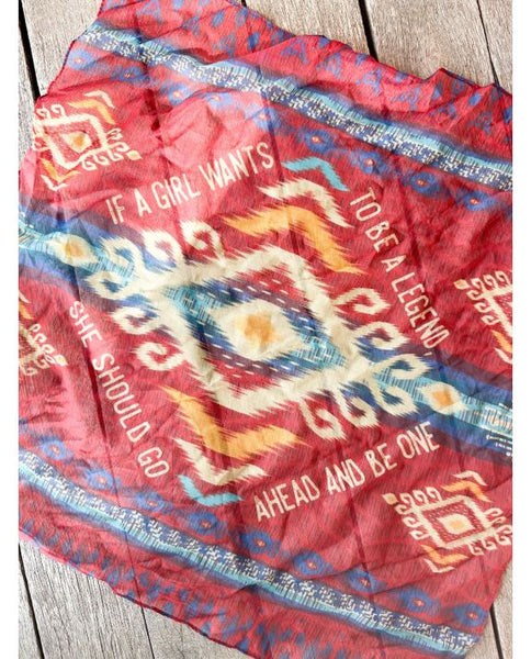 JG Red Legend Aztec Bandana SS26