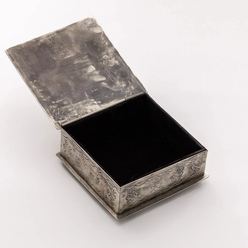 J Alexander Wja-078-7-1 Silver Stamped Bronco Treasure Box