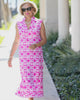 Jude Connally Kristen Maxi Dress in Pink Bamboo Rattan 101695