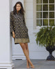 Jude Connally Helen Dress Foulard Border Black Gold 107761 SS26