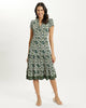 Jude Connally Libby Dress Floral Boarder Cream