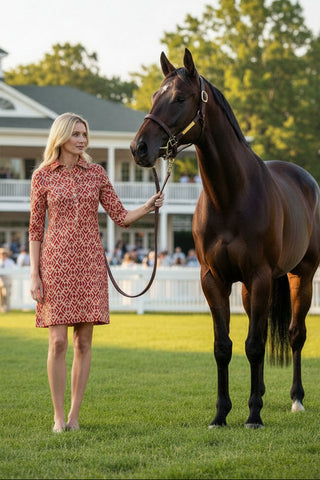 Jude Connally Elegant Printed Dress Made in USA Stretch Day-To-Evening Dress L Jude Connally Elegant Printed Dress Made in USA Stretch Day-To-Evening Dress L