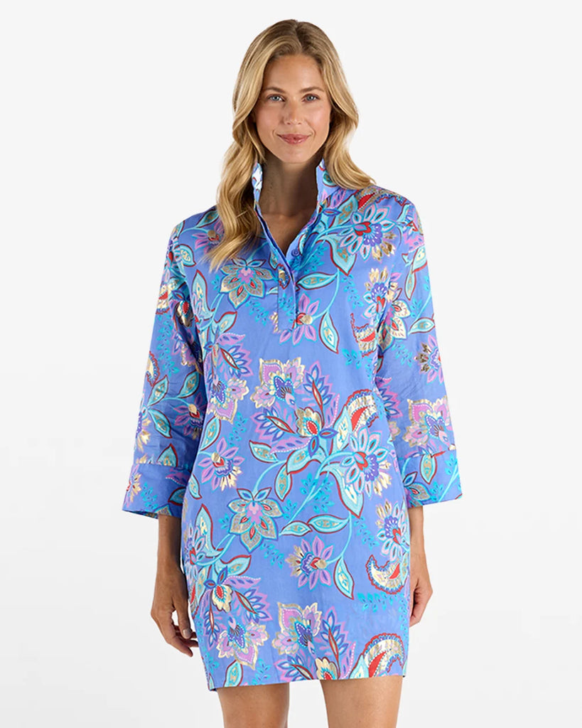Jude Connally Helen Dress Floral Hyacinth Gold 107761 SS26