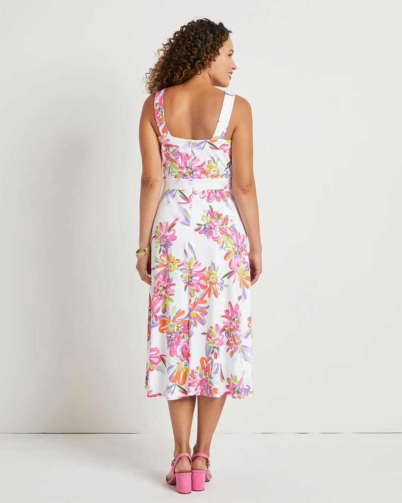 Jude Connally Kaia Dress Midi Impressionist Floral White