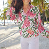 Jude Connally Valentina Top Whimsy Parrot Spring Pink