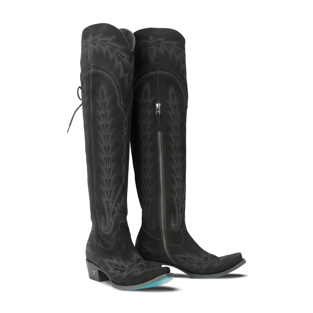 Lane Lexington Knee High Corset  Black Suede LB0499F-050 SS25