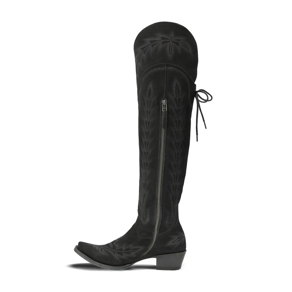 Lane Lexington Knee High Corset  Black Suede LB0499F-050 SS25