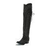 Lane Lexington Knee High Corset  Black Suede LB0499F-050 SS25