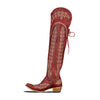 Lane Boots Lexington Knee High Corset Ruby Red LB0562E-055