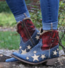 Liberty Black 712922A Vintage Azul Americana Boots American Flag Boots