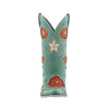 Women's Tall Cowboy Boots in Turquoise Leather with Red Hearts Anabella by Liberty Black
