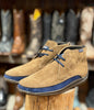 Lo. White Mens Dress Sneaker In Light Brown and Navy