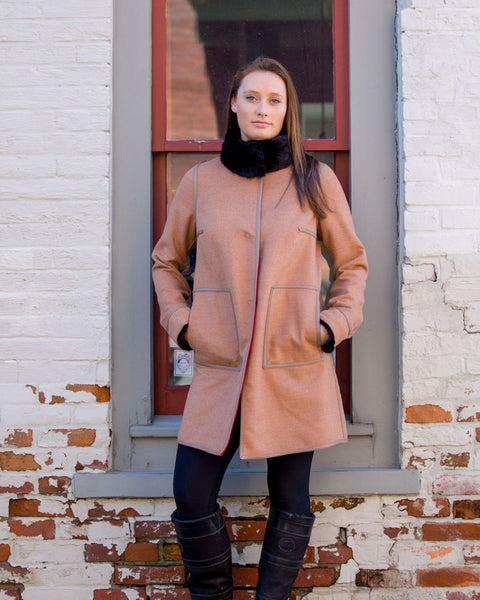 Bergen of Norway Kari - Papavero Loro Piana Cashmere & Mink Fur