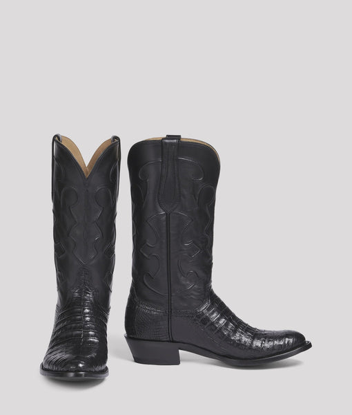 Lucchese Men's Charles Caiman Crocodile Black Boot M1636.74 SS26