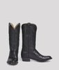 Lucchese Men's Charles Black Caiman Crocodile Black Boot M1636