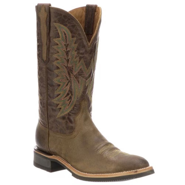 Lucchese Men's Barn Boots M4093 CF Rudy Square Toe Olive SS25Disc Rusty ON SALE! - Saratoga Saddlery & International Boutiques
