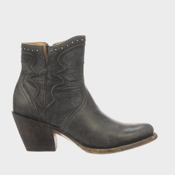 Lucchese Women's M6012 Karla Western Bootie Shoe Black - Saratoga Saddlery & International Boutiques