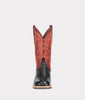 Lucchese Men's Rowdy HornBack Caiman Black Square Toe Cowboy Boots Rubber sole M4558 WF