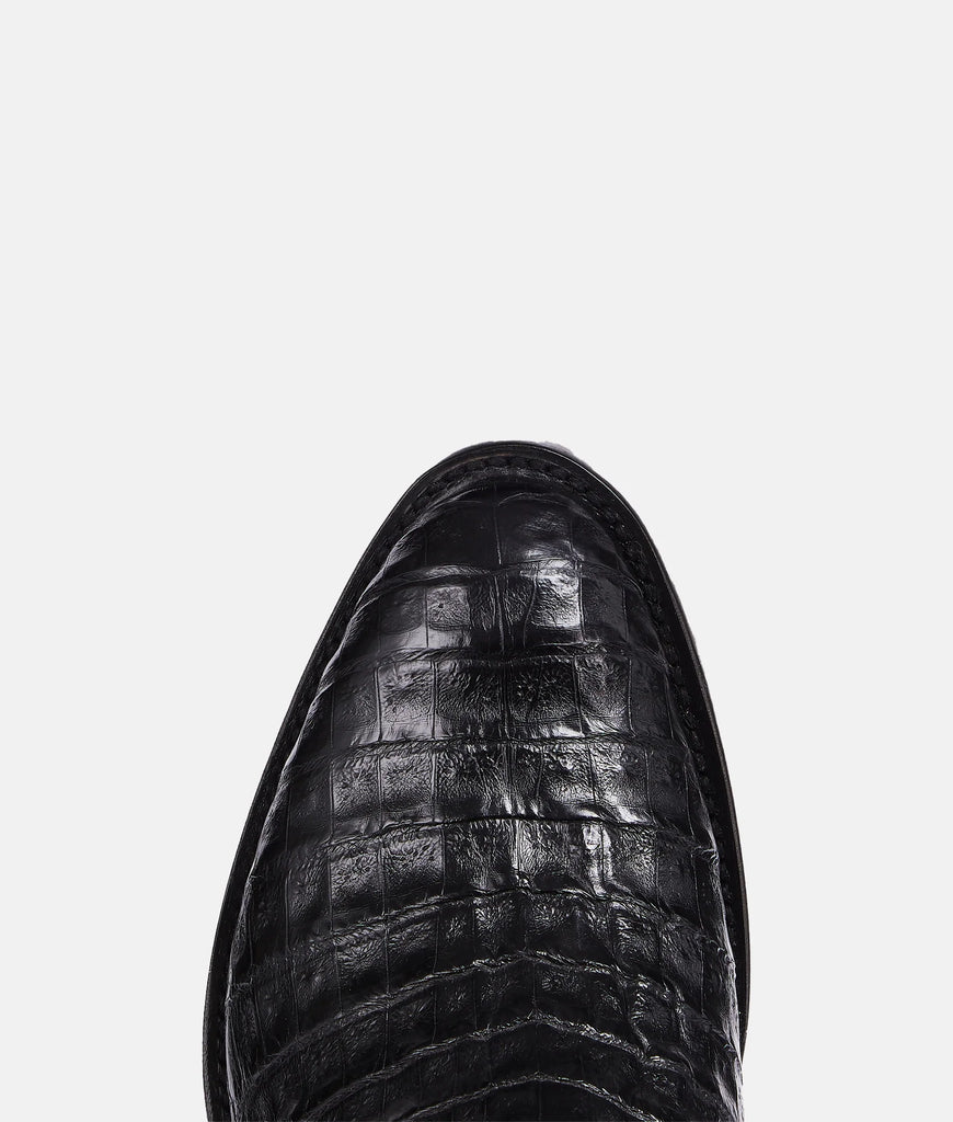 Lucchese Men's Charles Black Caiman Crocodile Black Boot M1636