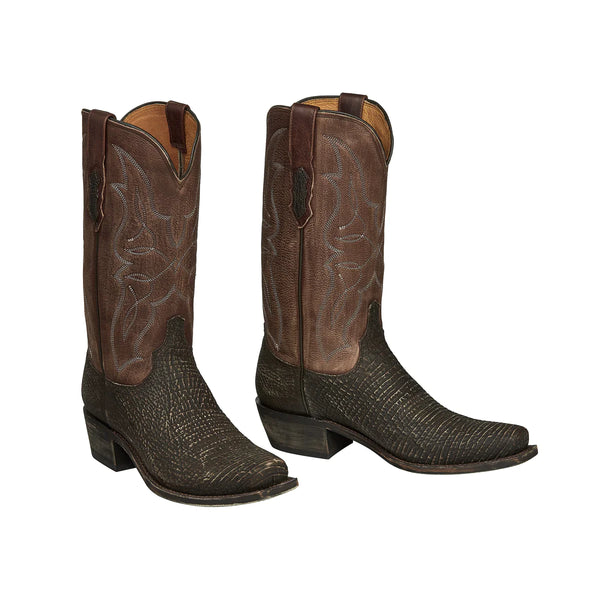 Lucchese Men's Shark Cowboy Boots M3105 Carl in Brown SALE! - Saratoga Saddlery & International Boutiques