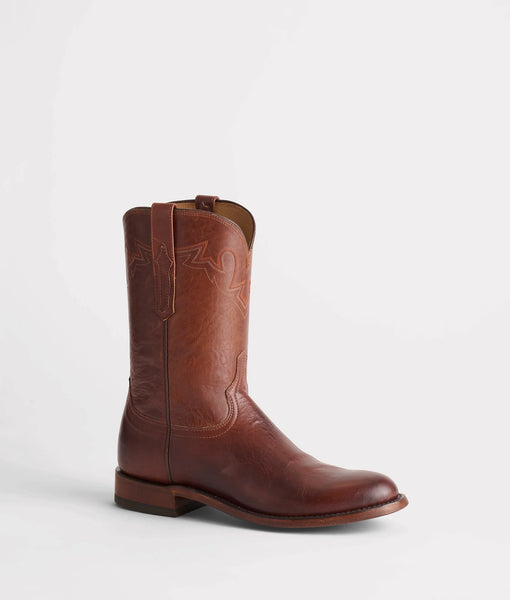 Lucchese Men's Sunset Roper in Whiskey Brown Cowboy Boots CL6503 C2