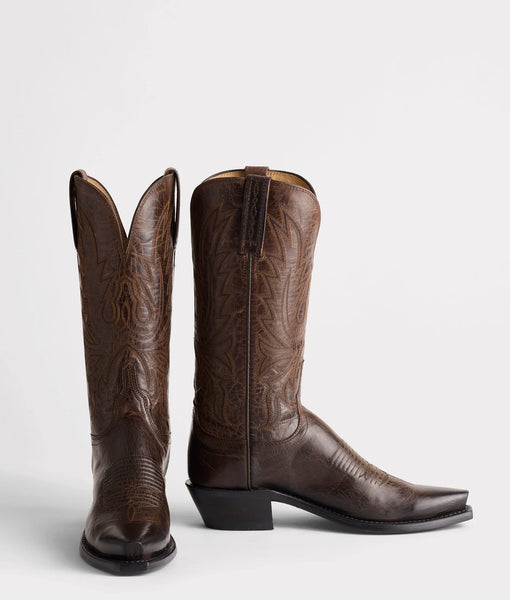 Lucchese Women's Savannah Cowboy Boot Brown N4554 Made in TEXAS - Saratoga Saddlery & International Boutiques
