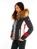 M. Miller SK2826 Devon Jacket in Red with Fin Raccoon SS24