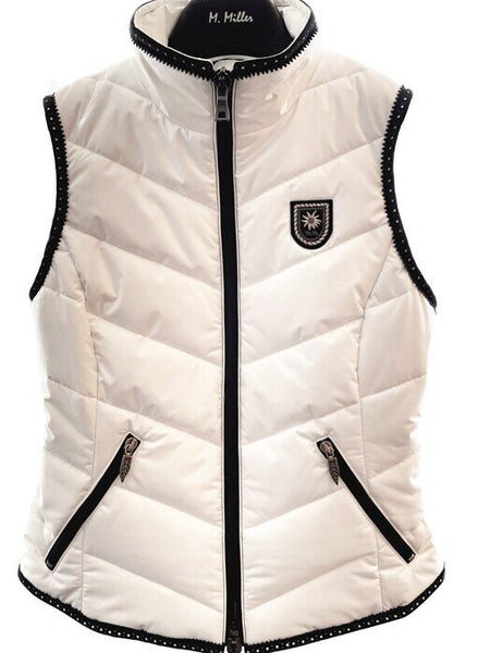 Insulated Womens Vest Alpine Fashion Nora Vest in White M. Miller SK2822 ON SALE - Saratoga Saddlery & International Boutiques