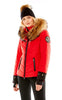 M. Miller SK2624 Christina Red Quilted Jacket With Natural Finn Raccoon FW25up