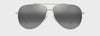 Maui Jim Grey HAUOLI Shiny Light Gold w/Crystal MJ0665S-001 SS26