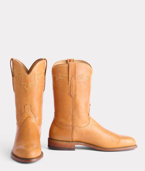 Men's Lucchese Sunset Roper Cowboy Boots in Honey Tan CL6504 C2 - Saratoga Saddlery & International Boutiques