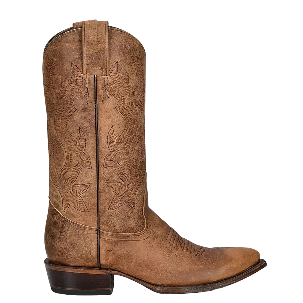 Men's Tan Leather Cowboy Boots Round Toe for Riding L5888 by Circle G Corral Boots
