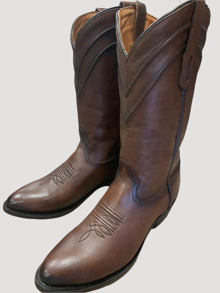 Corral Mens Cowboy Boots Honey Brown Embroidery Round Toe Corral Boots  A4027