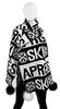 Mitchie's Knitted Oversized Black & White APRES Ski Scarf SCIM97 FW25