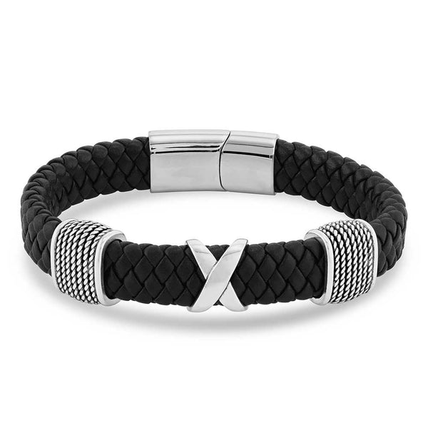 Montana Silver Smith Strength Multiplied Leather Bracelet BC5381 SS25 - Saratoga Saddlery & International Boutiques