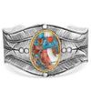 Montana Silver Smith Nature's Beauty Glacier Turquoise Feather Cuff Bracelet SS25 BC3358GMTQ