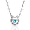 Montana Silversmith Dancing Birthstone Horseshoe Necklace Topaz NC4742-DEC FW26 - Saratoga Saddlery & International Boutiques