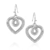 Montana Silversmith Heart of Radiance Crystal Dangle Earrings ER6472 FW26