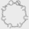 Montana Silversmiths Crystal Clear Lucky Horseshoe Link Bracelet BC620 SS25
