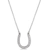 Crystal Silver Horseshoe Necklace Montana Silversmiths Jewelry Frosted Luck NC5967 SS25