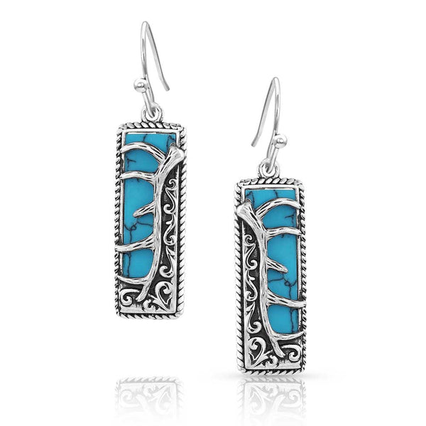Montana Silversmiths Hunter's Horizon Turquoise Earrings KTER5680 SS25 - Saratoga Saddlery & International Boutiques