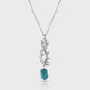 Montana Silversmiths Rooted in Stone Silver Antler Necklace KTNC5045 SS25