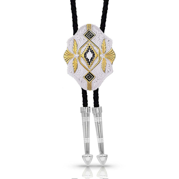 Montana Silversmiths Southwest Scalloped Bolo Tie BT190 SS25 - Saratoga Saddlery & International Boutiques