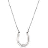 Crystal Silver Horseshoe Necklace Montana Silversmiths Jewelry Frosted Luck NC5967 SS25
