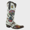 Old Gringo L3779-1 Women's Cowboy Boots Catarina in White The Day of the Dead