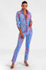 Gretchen Scott Stretch Pull on Pants in Blues Grand Bazaar