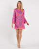 Jude Connally Renata Dress Heritage Chains Hot Pink Made in the USA