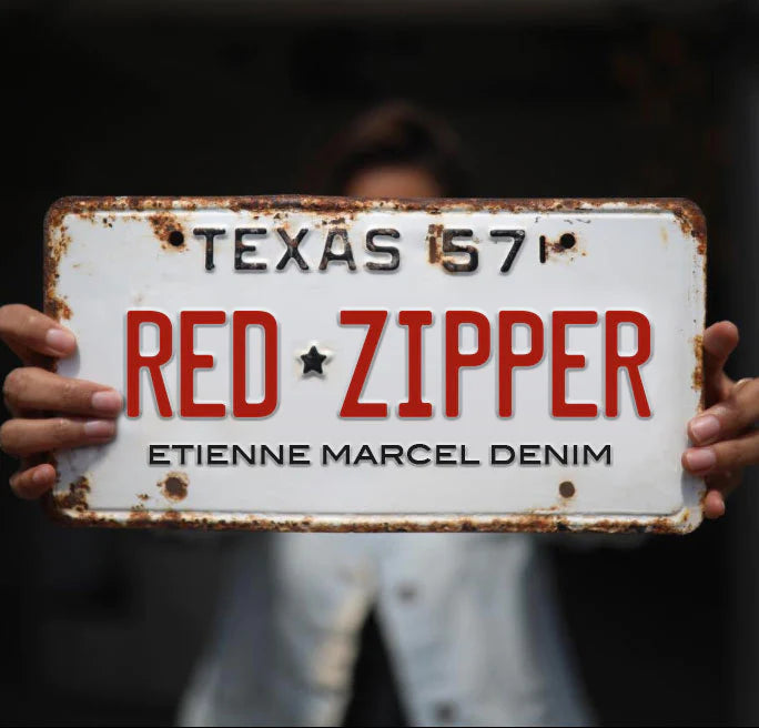 Etienne Marcel Full Red Side Zip Jeans light Blue EM1080