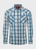 RODEO Men's Western Long Sleeve Plaid Shirts with Snap Buttons